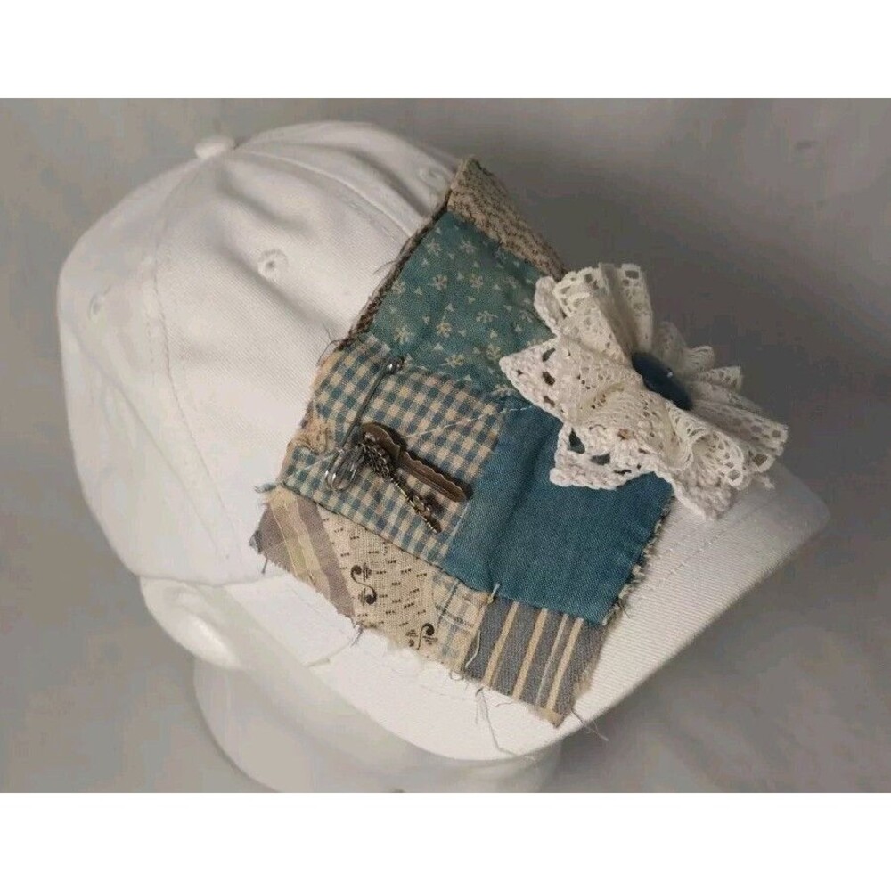 Patchwork & Lace Flower Open Road Brands Adjustable Strapback Hat/Cap-NEW!